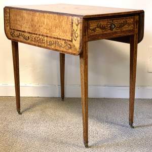18th Century Marquetry Satinwood Pembroke Table
