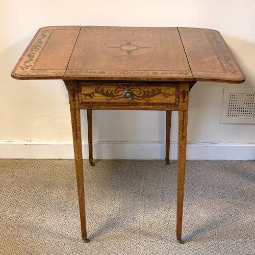 18th Century Marquetry Satinwood Pembroke Table image-2