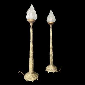 Pair of George IV Gilt Brass Chimney Ornaments - Birmingham 1840