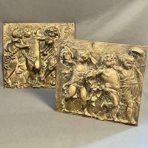 A Pair of 19th Century High Relief Architectural Wall Plaques