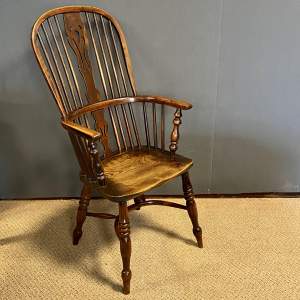 19th Century Lincolnshire Yew Wood Windsor Chair