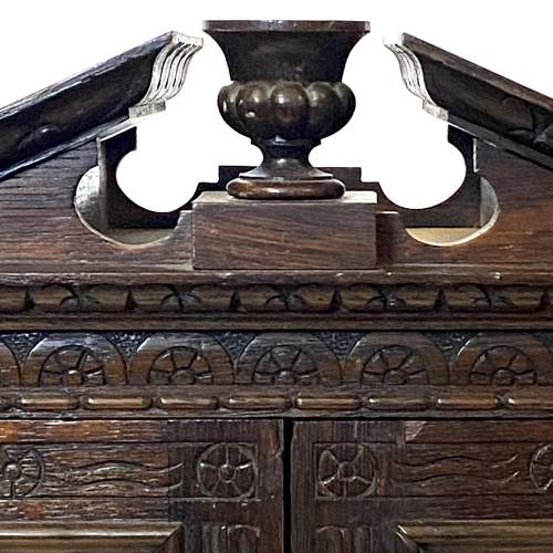 Army & Navy 19th Century Carved Oak Table Cabinet image-2