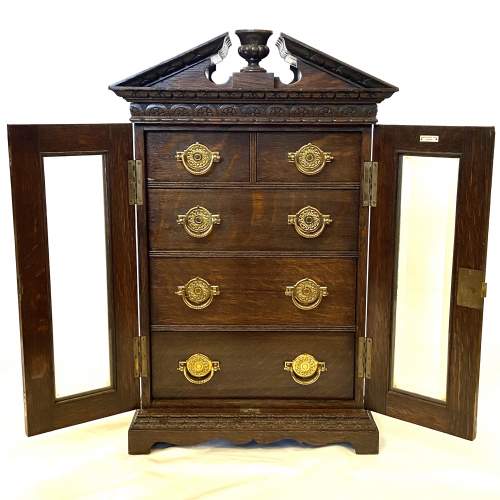 Army & Navy 19th Century Carved Oak Table Cabinet image-3
