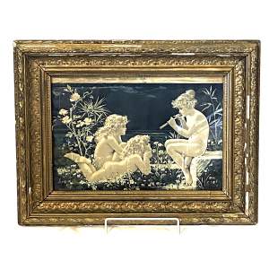19th Century Framed Silk Picture