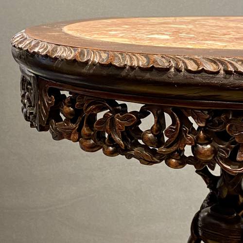 19th Century Chinese Hardwood Tripod Occasional Table image-5