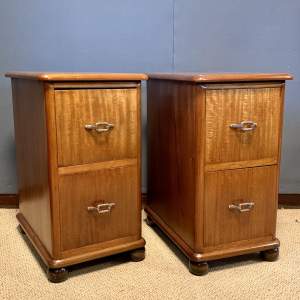 Pair of Early 20th Century Mahogany Bedside Chests