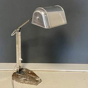 1920s Artisanat Francais Polished Aluminium Desk Lamp