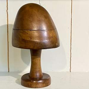 Fabulous Wooden Antique Millinery Block on Stand