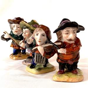 Set of Four Naples Porcelain Musician Figures