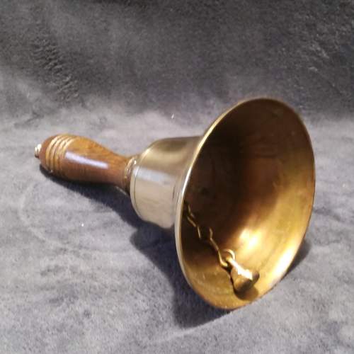 Early 20th Century Brass and Wood School Bell image-4