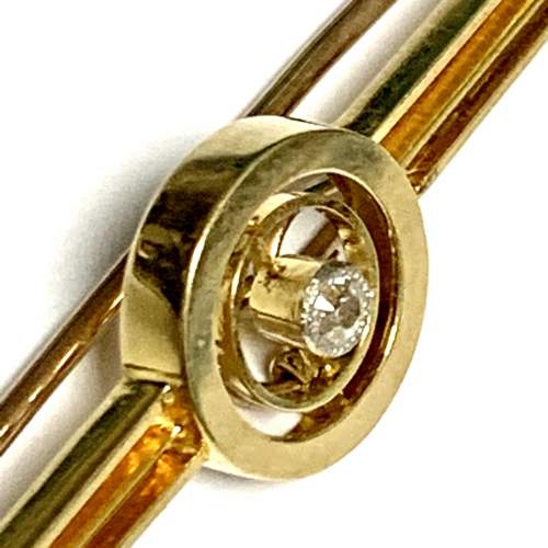 Antique 15ct Gold Diamond Brooch image-6