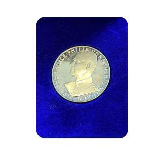 HRH Prince Philip 1966 Commemorative Medal .925 Silver