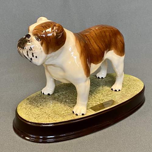 Beswick Bulldog on Plinth image-1