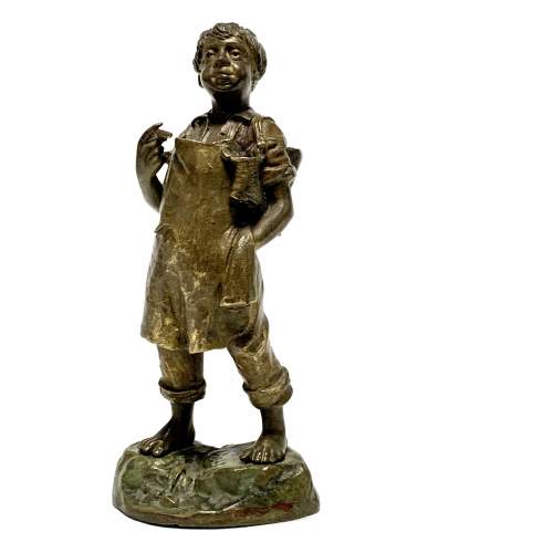 19th Century Bronze of a Young Cobbler image-1
