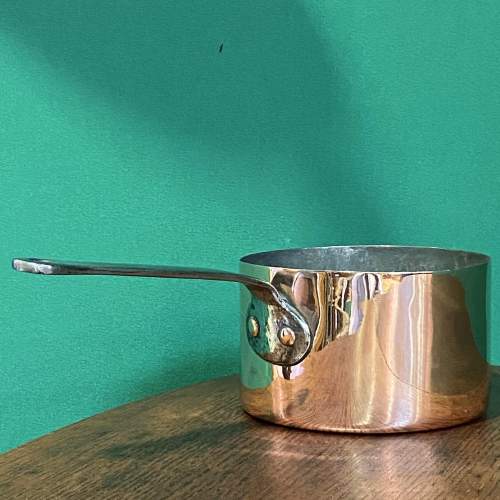 Vintage Small Copper Saucepan image-1