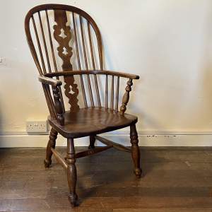 19th Century Ash and Elm High Back Windsor Chair