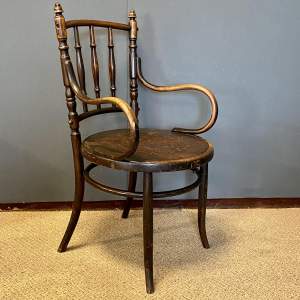 Early 20th Century Bentwood Penny Seat Chair