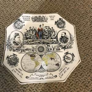 Commemorative Ironstone Plate for Queen Victoria's Golden Jubilee