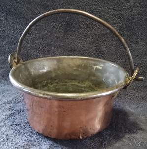 Antique French Copper Cauldron