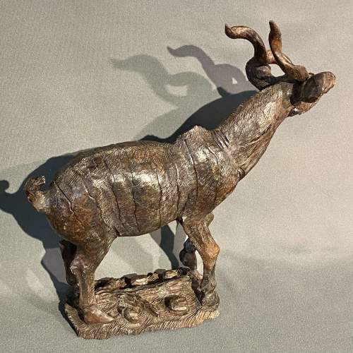 Carved Hardwood Kudu Figure image-5