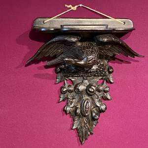 19th Century Black Forest Carved Eagle Wall Bracket