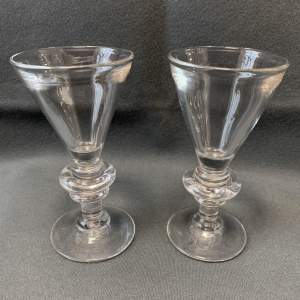Pair of Hand Blown Glasses by David Wallace
