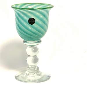Large Hand Blown Glass Goblet