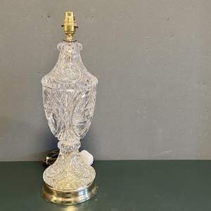20th Century Glass and Brass Plated Lamp