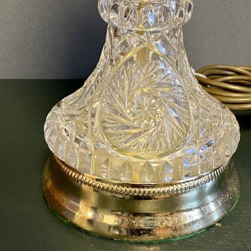 20th Century Glass and Brass Plated Lamp image-4