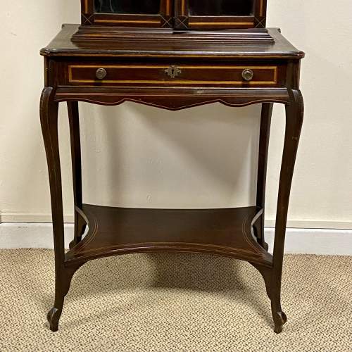 Victorian Inlaid Cabinet on Stand image-3