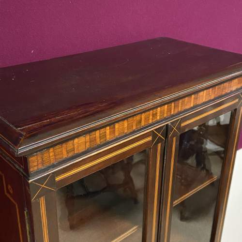 Victorian Inlaid Cabinet on Stand image-5