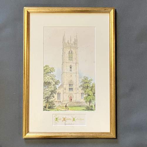 Framed Picture of St Andrews Church Falkingham Lincolnshire image-1