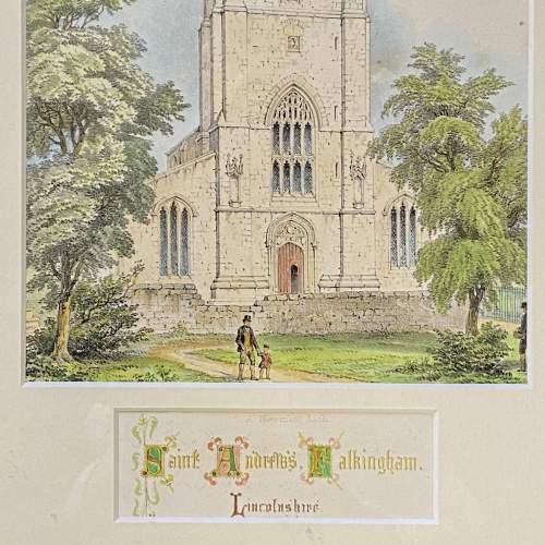 Framed Picture of St Andrews Church Falkingham Lincolnshire image-3