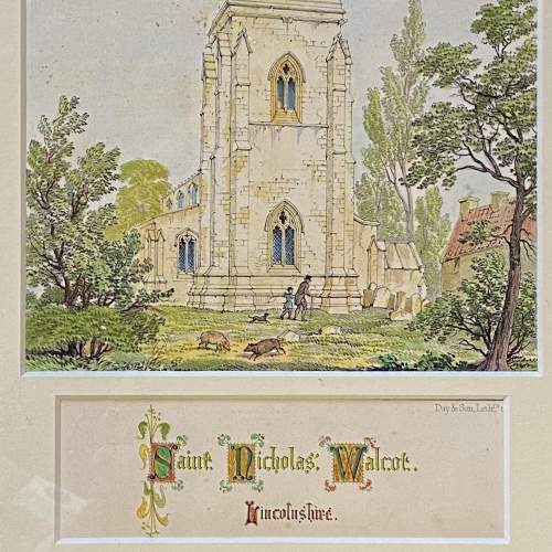 Framed Picture of St Nicholas Church Walcot Lincolnshire image-3