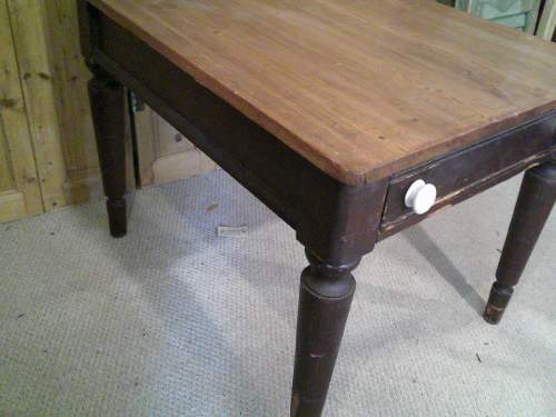 Unusual Antique Victorian Country Pine Dining Table image-4