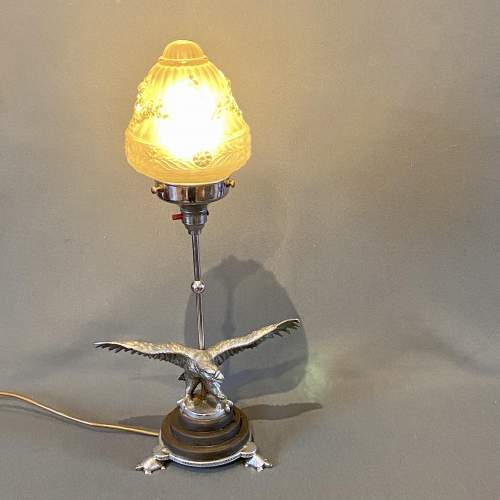 Art Deco Eagle and Tortoise Lamp image-1