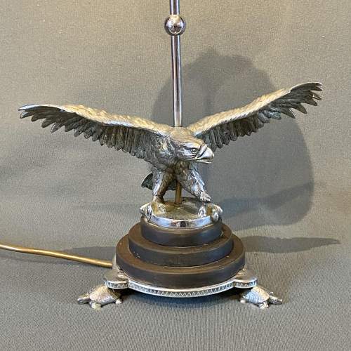 Art Deco Eagle and Tortoise Lamp image-2