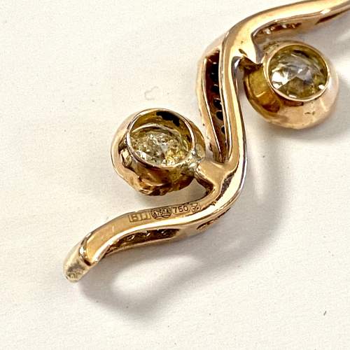 18ct Gold Diamond Snake Shaped Pendant image-4