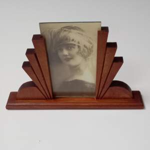 Art Deco Oak Photo Frame (17 cm High)