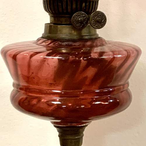 19th Century Corinthian Column Oil Lamp image-3