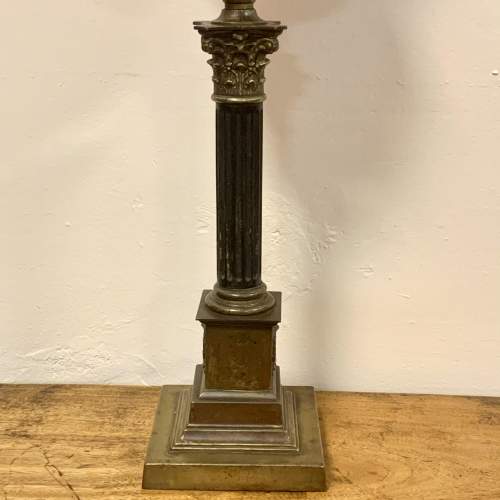 19th Century Corinthian Column Oil Lamp image-4