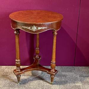 French Empire Style Gilt Mounted Lamp Table