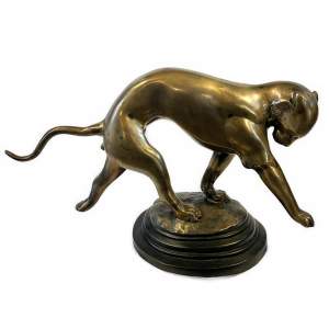 Bronze Alloy Panther Statue