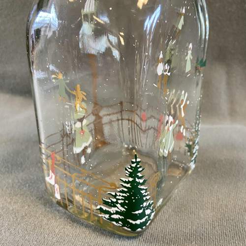 Vintage Danish Holmegaard Christmas Flask and Shot Glasses image-4