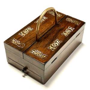Inlaid Rosewood Desk or Jewellery Box