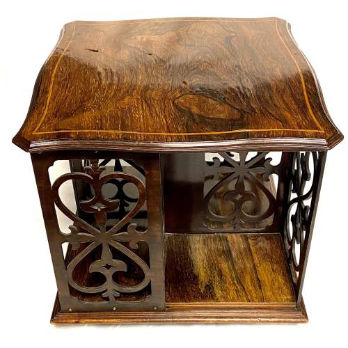 Victorian Rosewood Revolving Table Top Bookcase image-3