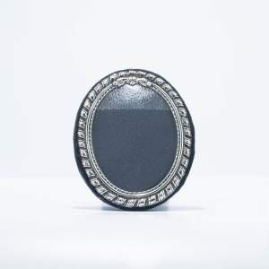 A Small Sterling Silver Fronted Easel Oval Photograph Frame
