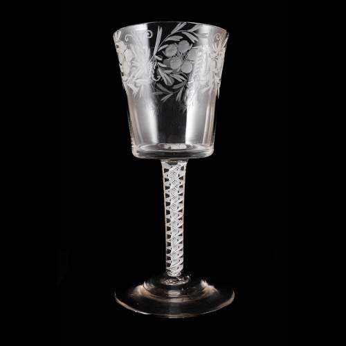 Jacobite Opaque Twist Glass Goblet image-1
