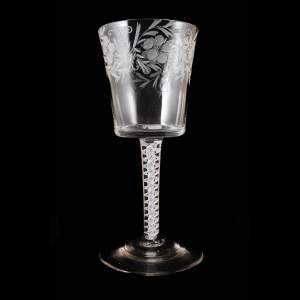 Jacobite Opaque Twist Glass Goblet