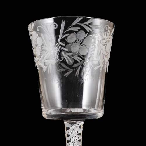 Jacobite Opaque Twist Glass Goblet image-2